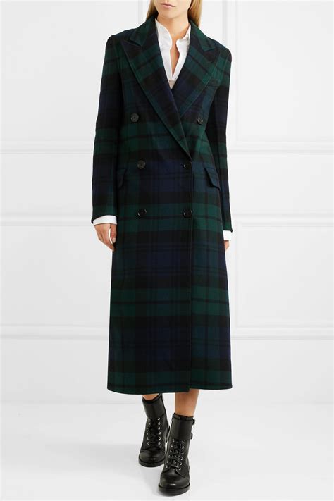 tartan burberry coat|Burberry wool cashmere pea coat.